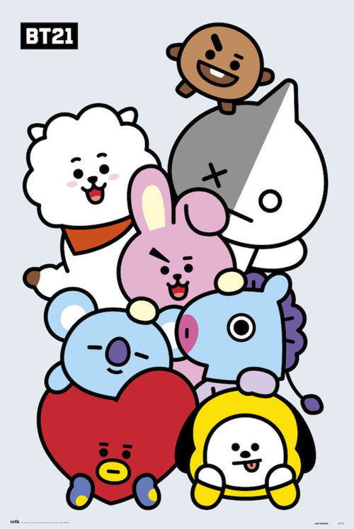 Grupo Erik GPE5357 Bt21 Characters Poster 61X91,5cm | Yourdecoration.it