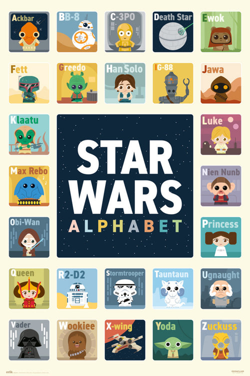 Grupo Erik GPE5400 Star Wars Alphabet Poster 61X91,5cm | Yourdecoration.it