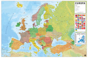 Grupo Erik GPE5441 Physical Political Map Of Europe Es Poster 91,5X61cm | Yourdecoration.it
