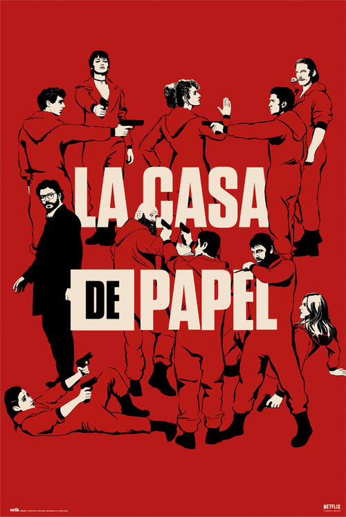 Grupo Erik GPE5483 Money Heist All Characters Poster 61X91,5cm | Yourdecoration.it