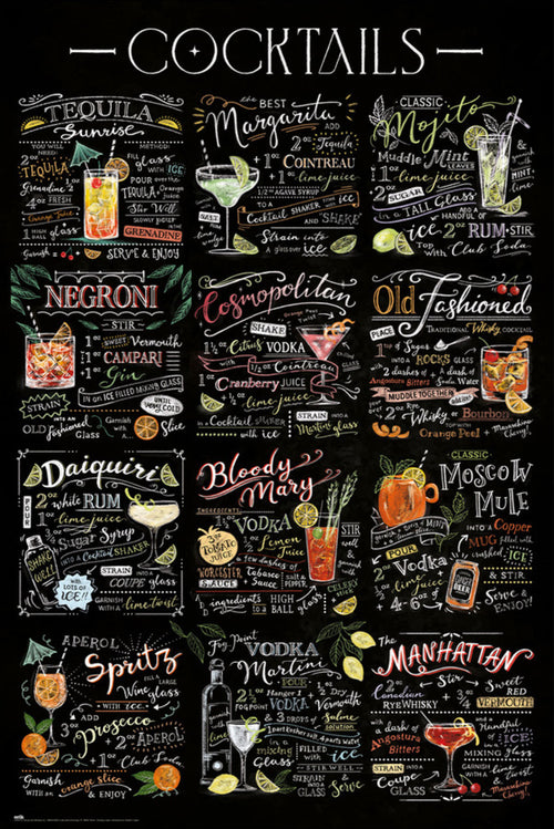 grupo erik gpe5753 cocktails poster 61x91 5cm | Yourdecoration.it