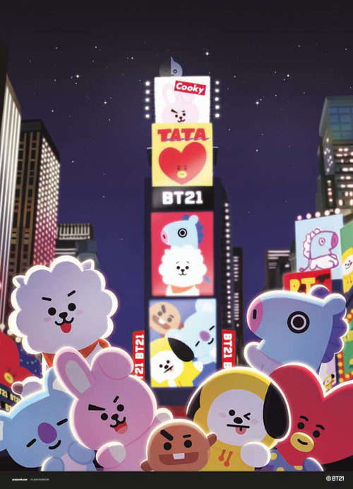 grupo erik bt21 time square stampa artistica 30x40cm | Yourdecoration.it