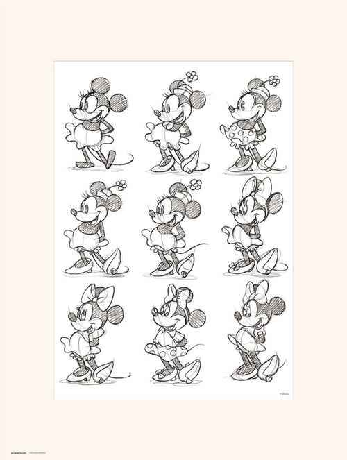 grupo erik disney minnie sketch stampa artistica 30x40cm | Yourdecoration.it