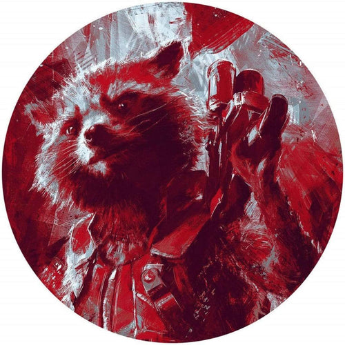 Komar Avengers Painting Rocket Raccoon Autoadesiva Carta Da Parati 125X125cm Rotonda | Yourdecoration.it