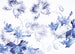 komar blue silhouettes carta da parati in tessuto non tessut 350x250cm 7 strisce | Yourdecoration.it