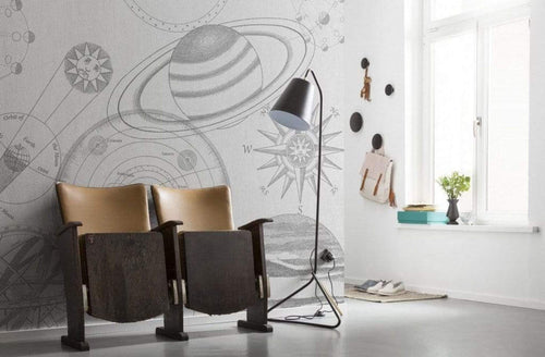 Komar Cosmos Sketch Carta Da Parati In Tessuto Non Tessuto 300X280cm 6 Strisce Ambiente_54070Eb3 Ff55 44Db 8674 070Cd4F85571 | Yourdecoration.it