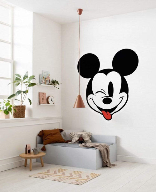 Komar Mickey Head Optimism Autoadesiva Carta Da Parati 125X125cm Rotonda Ambiente | Yourdecoration.it