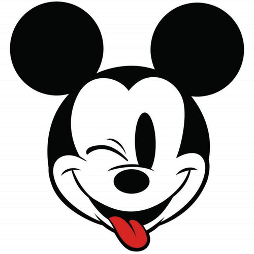 Komar Mickey Head Optimism Autoadesiva Carta Da Parati 125X125cm Rotonda | Yourdecoration.it