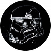 Komar Star Wars Ink Stormtrooper Autoadesiva Carta Da Parati 125X125cm Rotonda | Yourdecoration.it