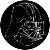 Komar Star Wars Ink Vader Autoadesiva Carta Da Parati 125X125cm Rotonda | Yourdecoration.it