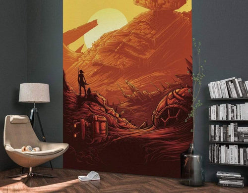 Komar Star Wars Jakku Star Destroyer Carta Da Parati In Tessuto Non Tessuto 200X280cm 4 Strisce Ambiente_A3B900F7 5341 4D06 9D77 1F92Db62Ca83 | Yourdecoration.it