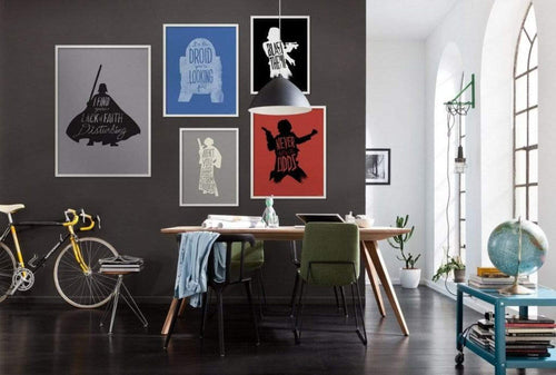 komar wb sw 019 50x70h star wars silhouette quotes leia stampa artistica 50x70cm interieur | Yourdecoration.it