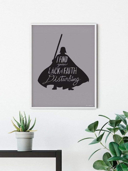 komar wb sw 023 50x70h star wars silhouette quotes vader stampa artistica 50x70cm sfeer | Yourdecoration.it