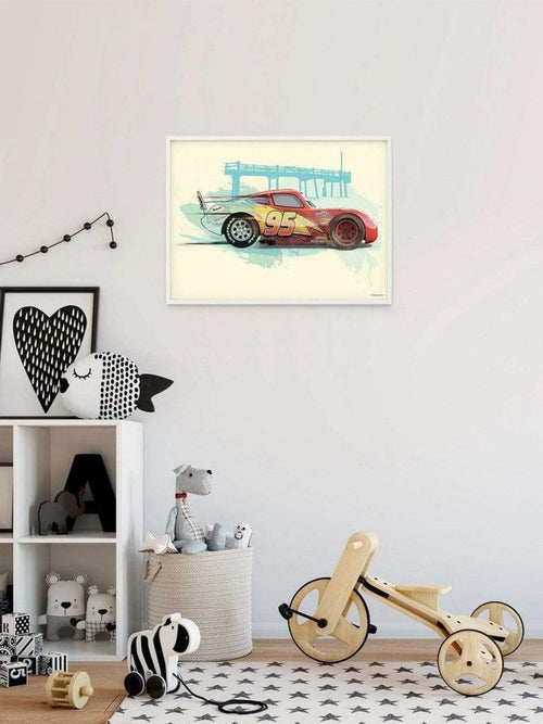 komar wb183 40x30h cars lightning mcqueen stampa artistica 40x30cm sfeer | Yourdecoration.it