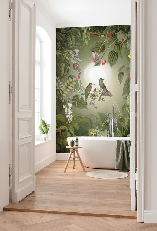 komar wildlife birds carta da parati in tessuto non tessut 200x250cm 4 strisce ambiente | Yourdecoration.it