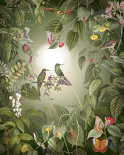 komar wildlife birds carta da parati in tessuto non tessut 200x250cm 4 strisce | Yourdecoration.it