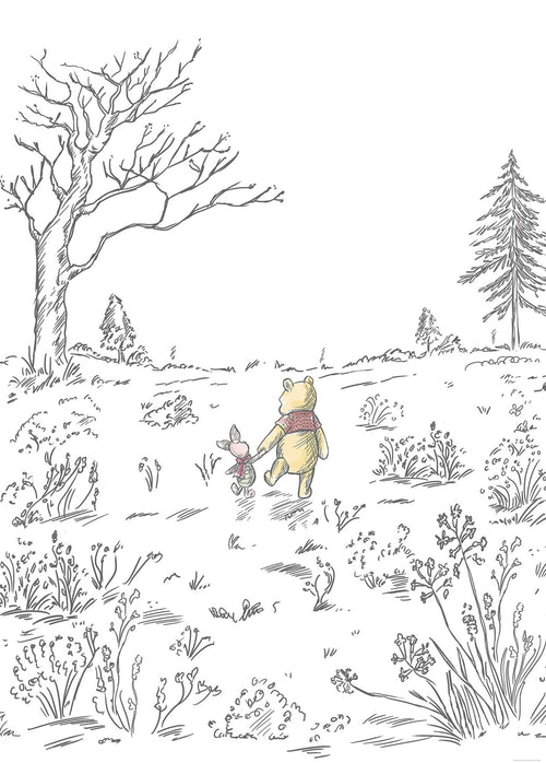 komar_vlies_carta da parati_IADX4_043_Winnie_Pooh_Walk | Yourdecoration.it