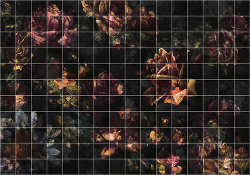 komar_vlies_carta da parati_INX8_080_Tiles_Flowers | Yourdecoration.it