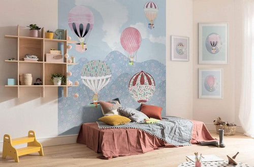 P038 Vd2 Komar Happy Balloon Carta Da Parati In Tessuto Non Tessuto 200X250cm 2 Strisce Ambiente | Yourdecoration.it