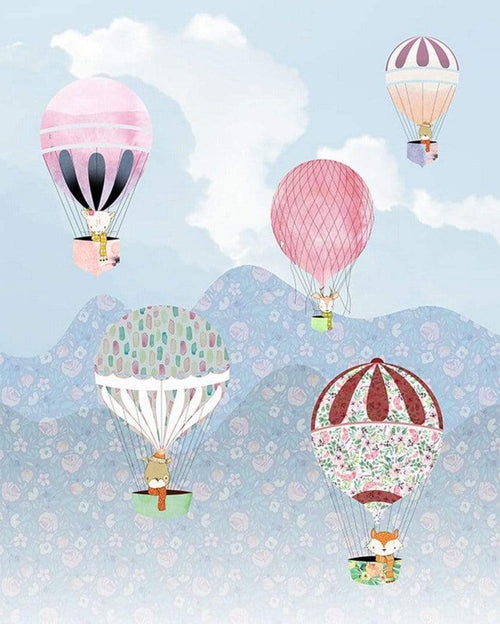 P038 Vd2 Komar Happy Balloon Carta Da Parati In Tessuto Non Tessuto 200X250cm 2 Strisce | Yourdecoration.it