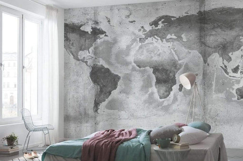 P039 Vd5 Komar Concrete World Carta Da Parati In Tessuto Non Tessuto 500X250cm 5 Strisce Ambiente | Yourdecoration.it