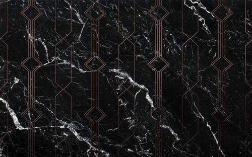 P040 Vd4 Komar Marble Black Carta Da Parati In Tessuto Non Tessuto 400X250cm 4 Strisce_78F4A01A 756A 43E1 8A36 1030B21Ea870 | Yourdecoration.it