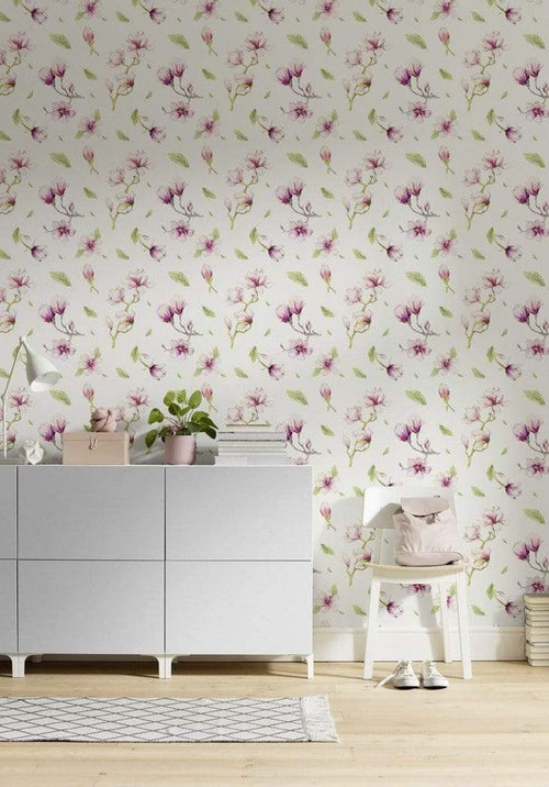 P042 Vd2 Komar Magnolia Rapport Carta Da Parati In Tessuto Non Tessuto 200X250cm 2 Strisce Ambiente | Yourdecoration.it