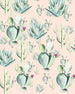 P045A Vd2 Komar Cactus Rose Carta Da Parati In Tessuto Non Tessuto 200X250cm 2 Strisce | Yourdecoration.it