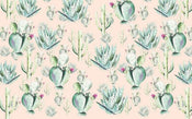 P045A Vd4 Komar Cactus Rose Carta Da Parati In Tessuto Non Tessuto 400X250cm 4 Strisce | Yourdecoration.it