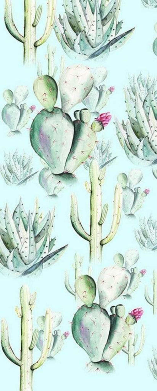 P045D Vd1 Komar Cactus Blue Carta Da Parati In Tessuto Non Tessuto 100X250cm 1 Baan | Yourdecoration.it