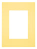 Passepartout Dimensione Cornice 18x24 cm - Formato Immagine 10x15 cm - Giallo