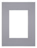 Passepartout Dimensione Cornice 18x24 cm - Formato Immagine 10x15 cm - Grigio