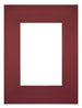 Passepartout Dimensione Cornice 18x24 cm - Formato Immagine 10x15 cm - Vino Rosso