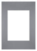 Passepartout Dimensione Cornice 20x28 cm - Formato Immagine 13x18 cm - Grigio