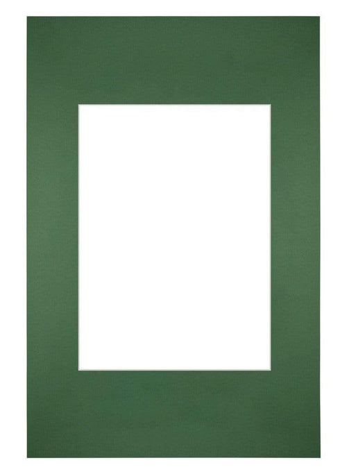 Passepartout Dimensione Cornice 20x30 cm - Formato Immagine 13x18 cm - Foresta Verde