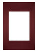 Passepartout Dimensione Cornice 20x30 cm - Formato Immagine 13x18 cm - Vino Rosso