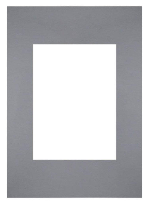 Passepartout Dimensione Cornice 21x29 7 cm - A4 Formato Immagine 13x18 cm - Grigio