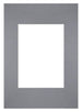 Passepartout Dimensione Cornice 21x29 7 cm - A4 Formato Immagine 13x18 cm - Grigio