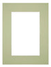 Passepartout Dimensione Cornice 45x60 cm - Formato Immagine 30x45 cm - Menta Verde