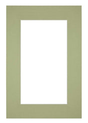 Passepartout Dimensione Cornice 62x93 cm - Formato Immagine 50x80 cm - Menta Verde