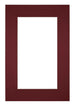 Passepartout Dimensione Cornice 62x93 cm - Formato Immagine 50x80 cm - Vino Rosso