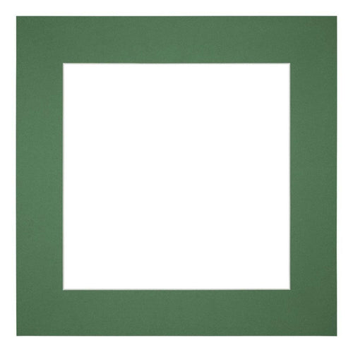 Passepartout Dimensione Cornice 40x40 cm - Formato Immagine 20x20 cm - Foresta Verde