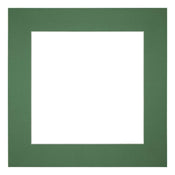 Passepartout Dimensione Cornice 25x25 cm - Formato Immagine 13x13 cm - Foresta Verde