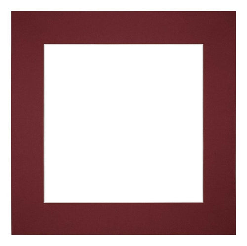 Passepartout Dimensione Cornice 50x50 cm - Formato Immagine 30x30 cm - Vino Rosso