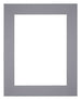 Passepartout Dimensione Cornice 25x30 cm - Formato Immagine 13x18 cm - Grigio