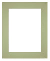 Passepartout Dimensione Cornice 25x30 cm - Formato Immagine 13x18 cm - Menta Verde
