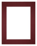 Passepartout Dimensione Cornice 25x30 cm - Formato Immagine 13x18 cm - Vino Rosso