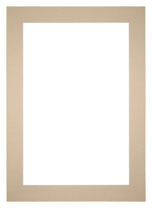 Passepartout Dimensione Cornice 21x29,7 cm - A4 Formato Immagine 10,5x14,8 cm - Beige