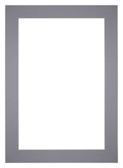 Passepartout Dimensione Cornice 21x29,7 cm - A4 Formato Immagine 10,5x14,8 cm - Grigio