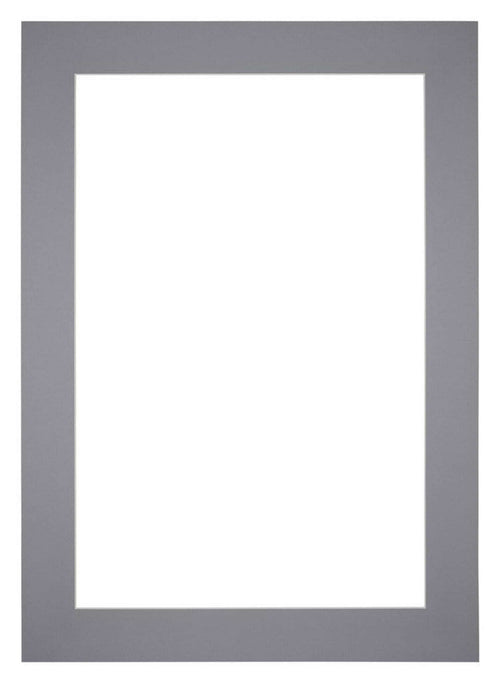 Passepartout Dimensione Cornice 21x29,7 cm - A4 Formato Immagine 10,5x14,8 cm - Grigio